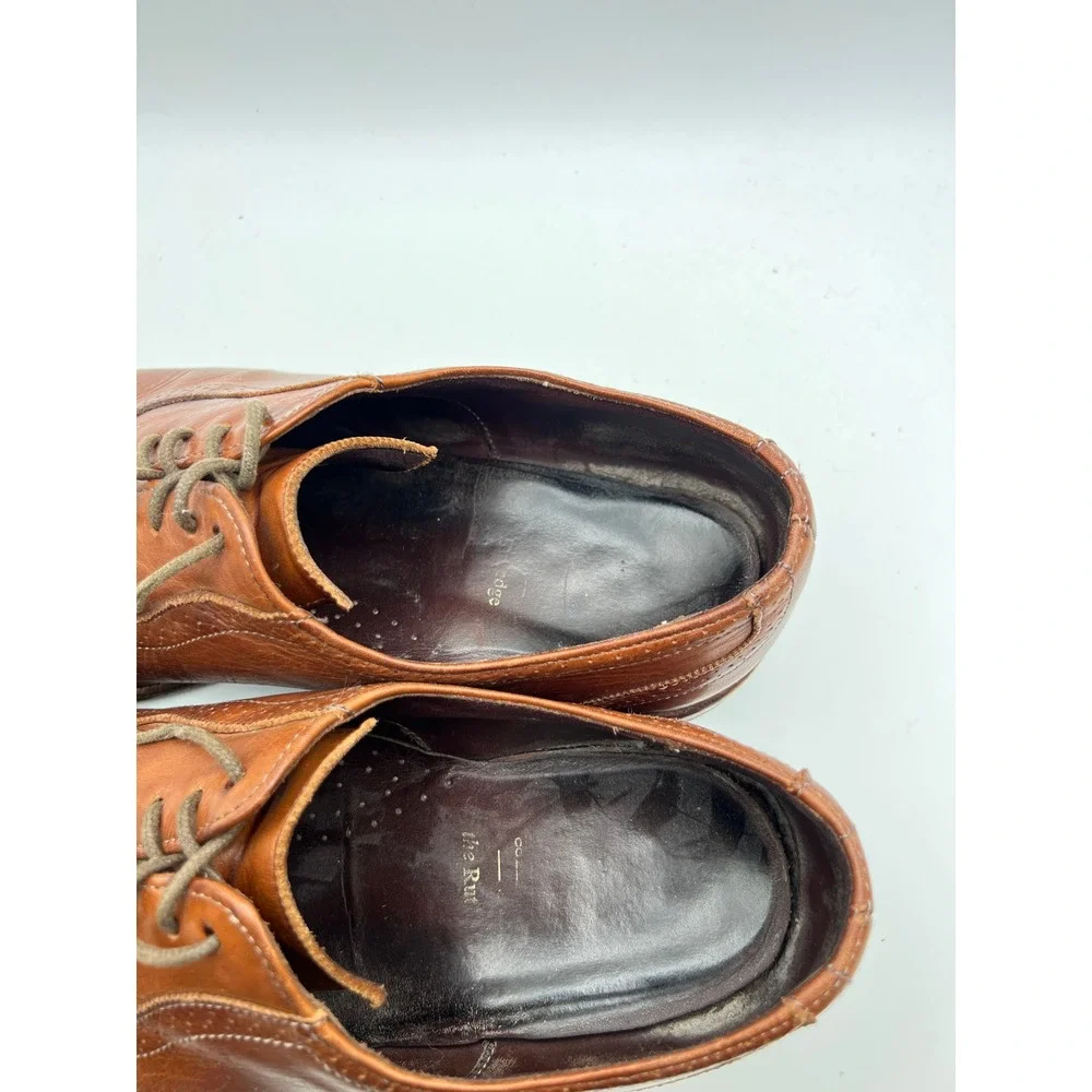 Allen Edmonds Rutledge Brown Leather Cap Toe Oxford Dress Shoes Mens 11 Brogue